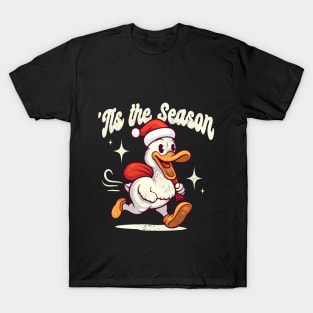 'TIS THE SEASON RETRO CARTOON DUCK CHRISTMAS T-Shirt